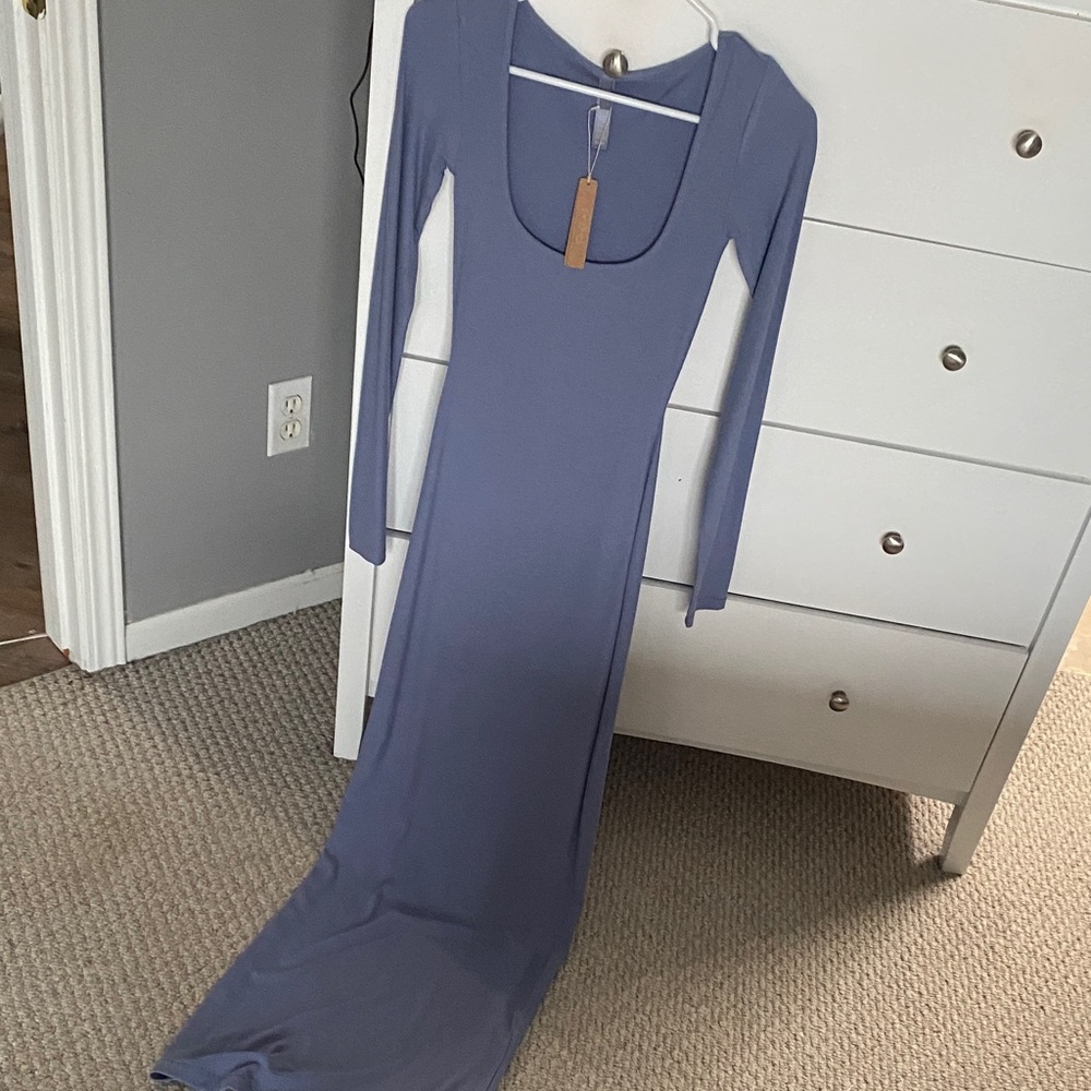SKIMS Lavender Long Sleeve Dress